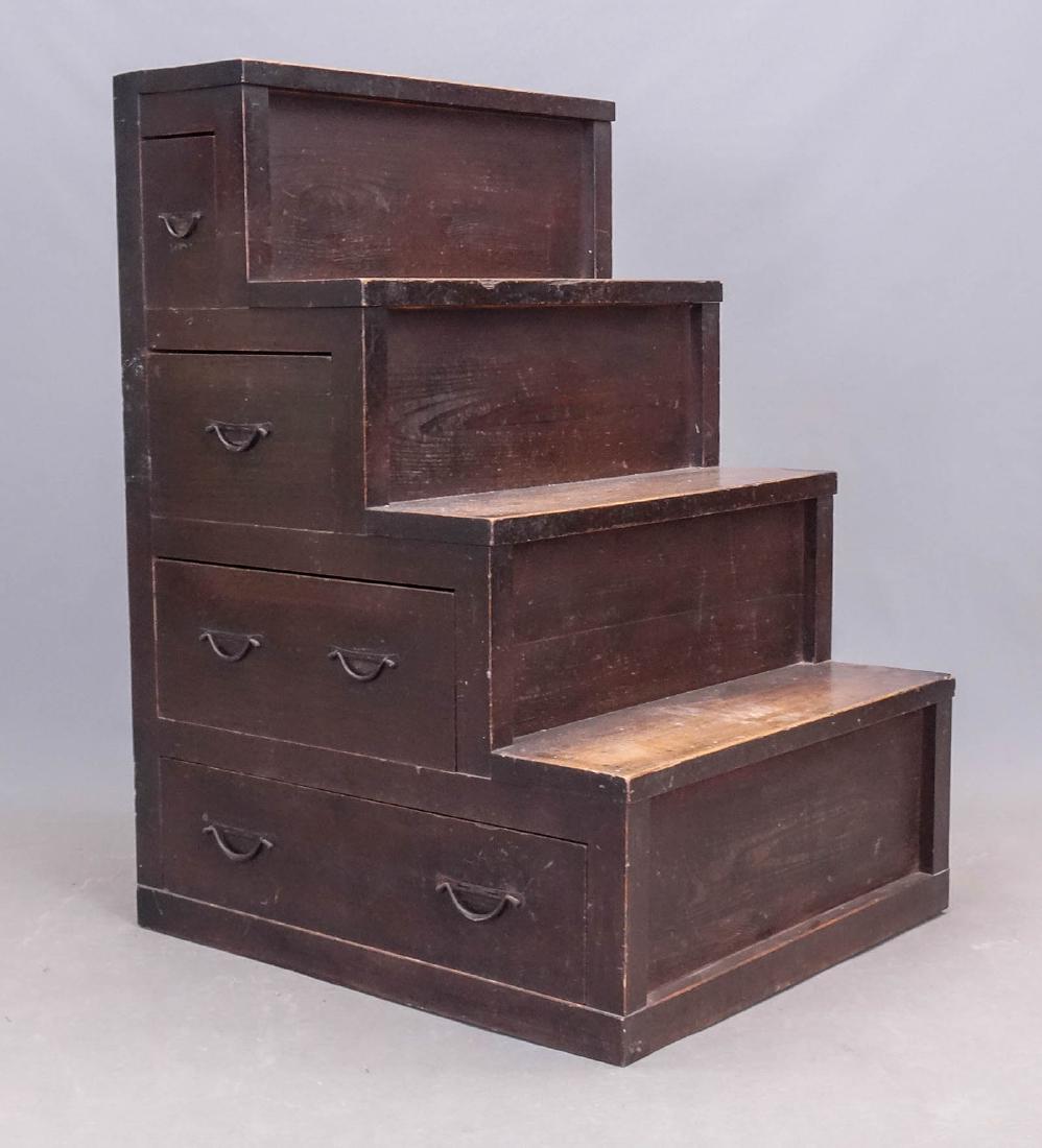 Japanese Stepped Tansu (1 of 4)