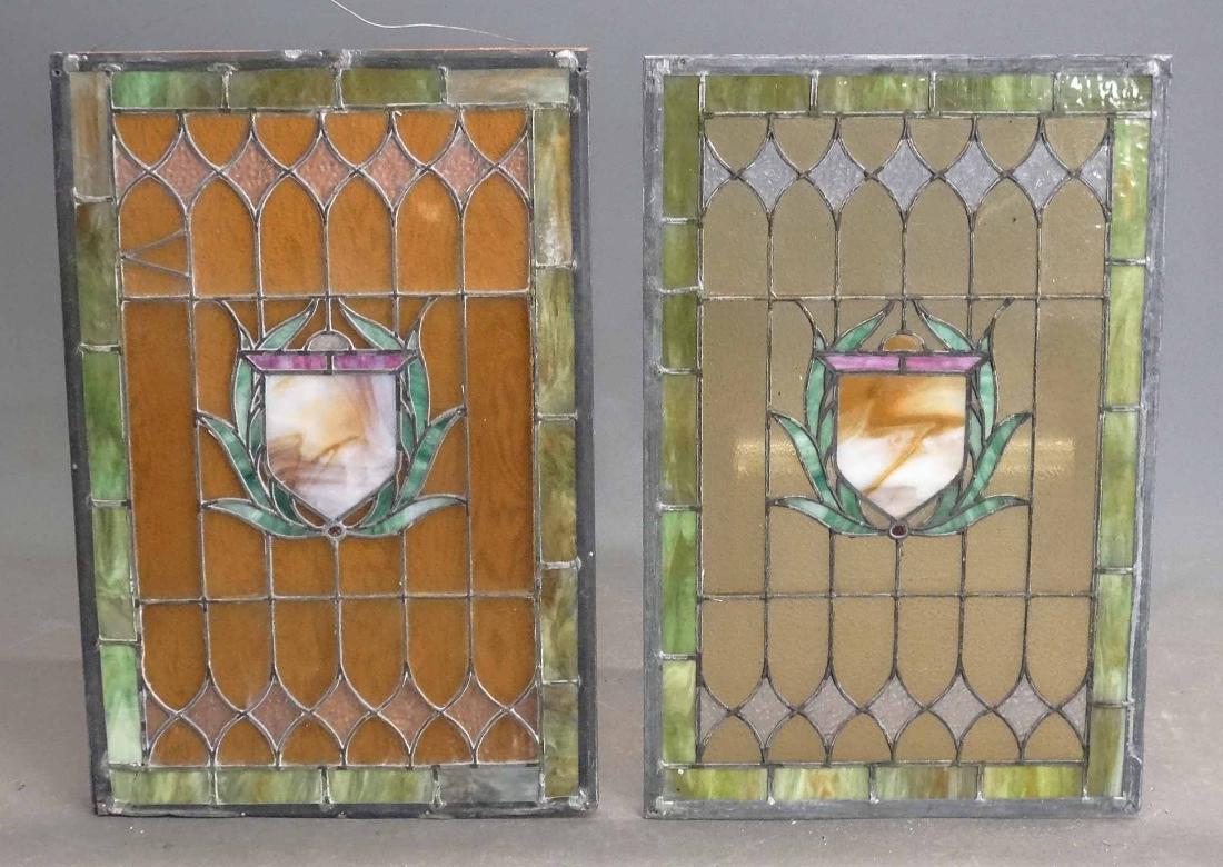 Pair Stained Glass Windows (1 of 4)