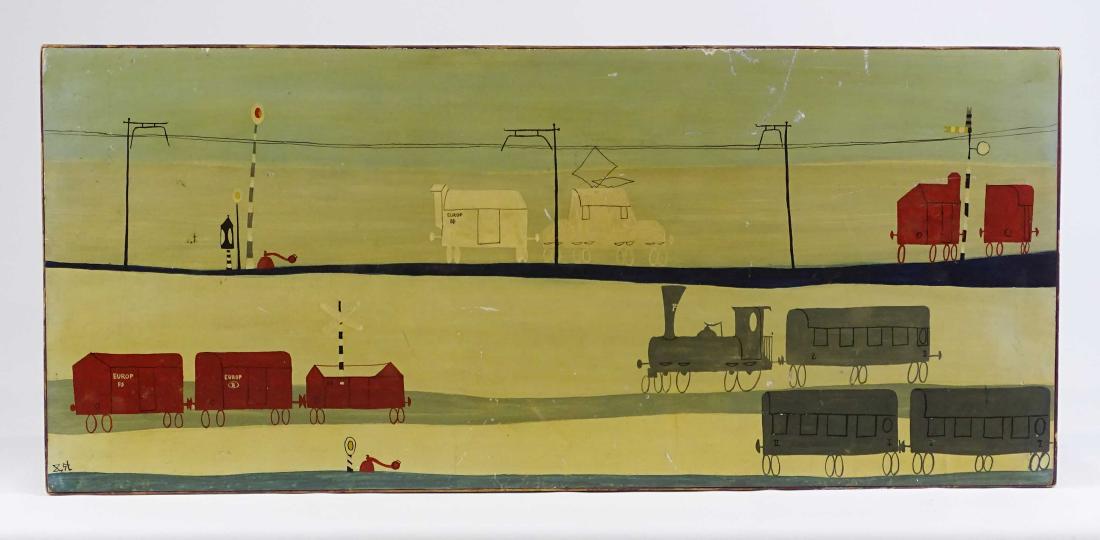 Folk Art Train Painting (1 of 3)