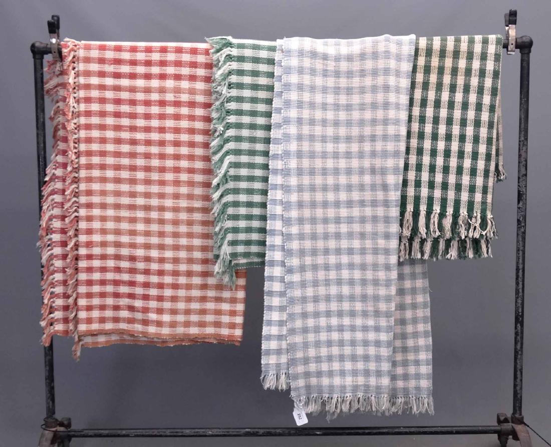 Woodard Cotton Rag Rugs: Lot (4) Woodard cotton rag rugs. Largest 5' 8" x 8' 6".