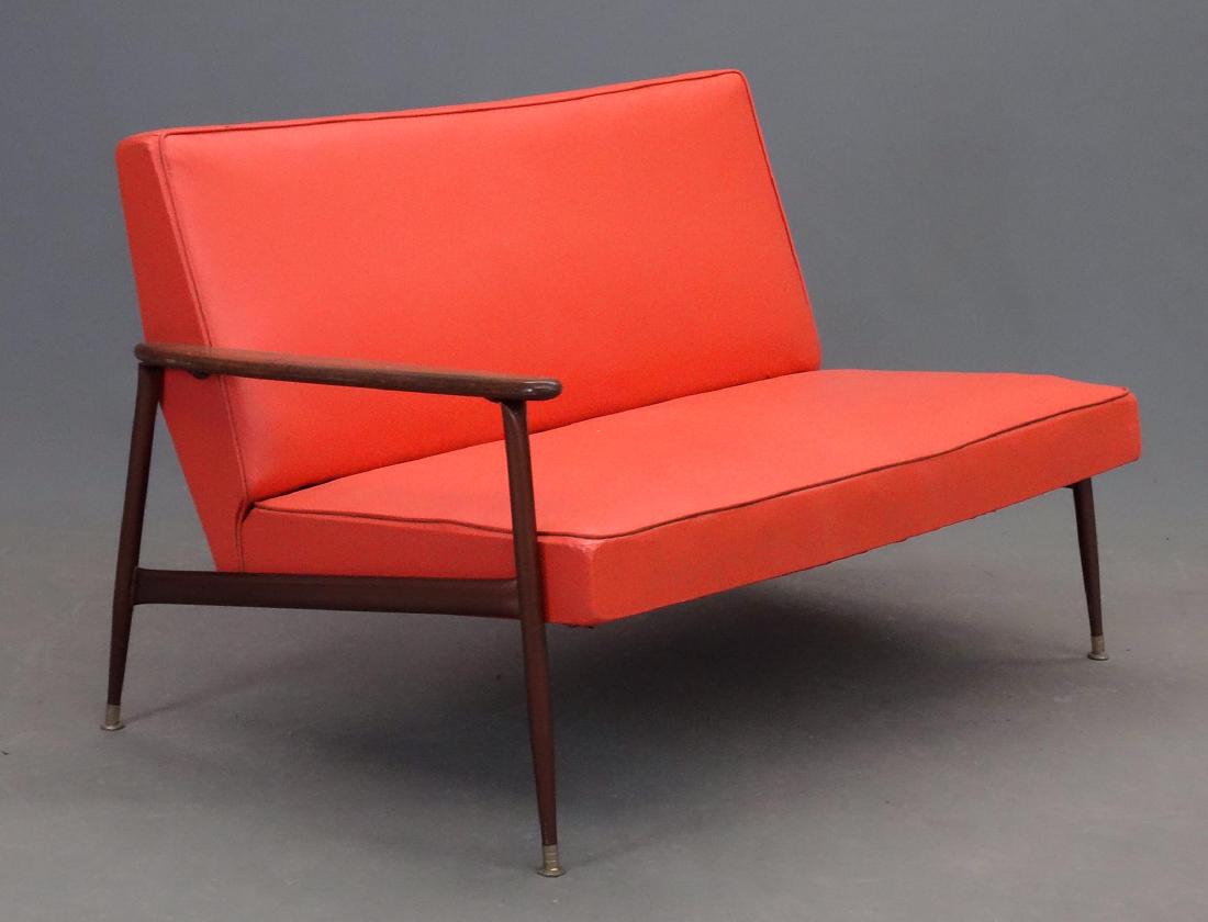 Mid Century Viko Settee: Mid Century Viko settee. 42" W..