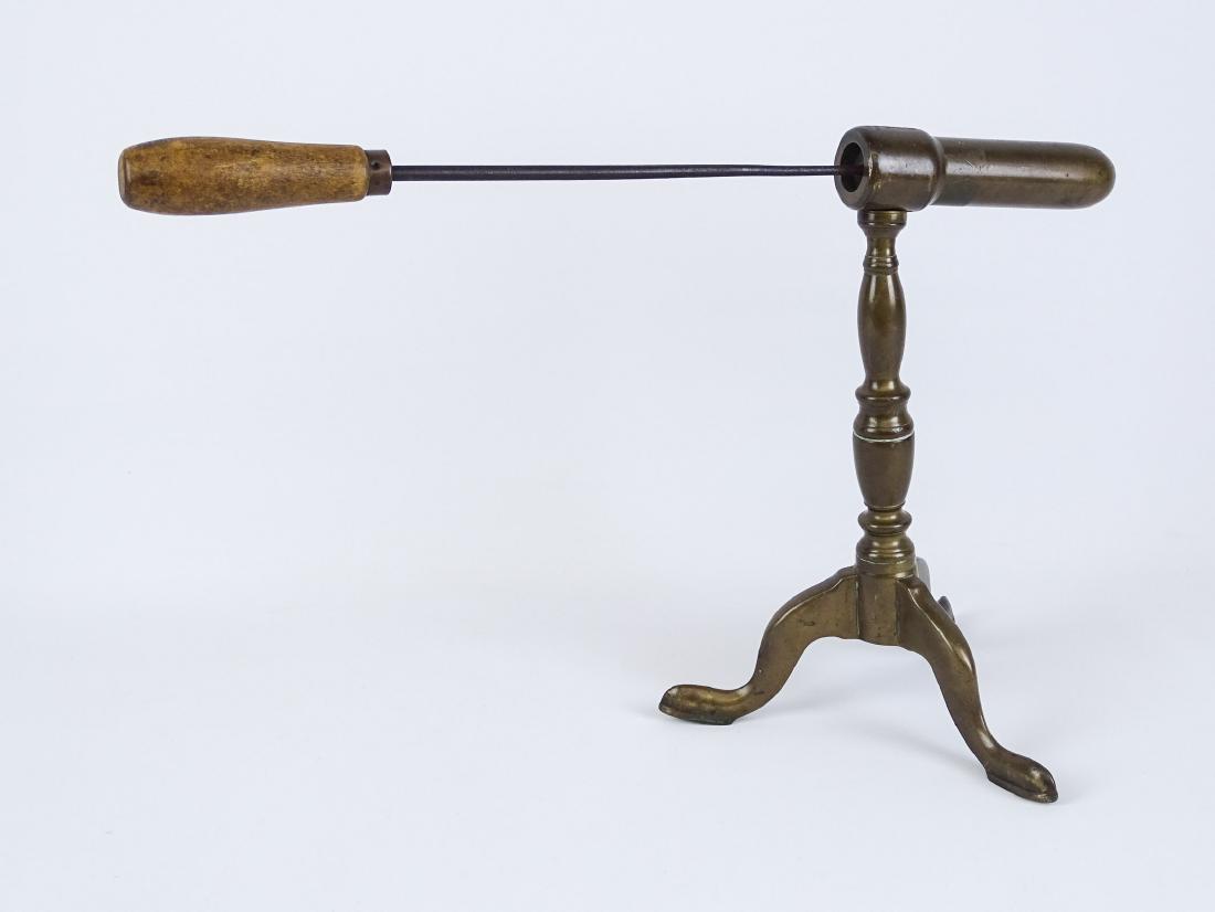 18th c. Brass Goffering Iron (1 of 2)
