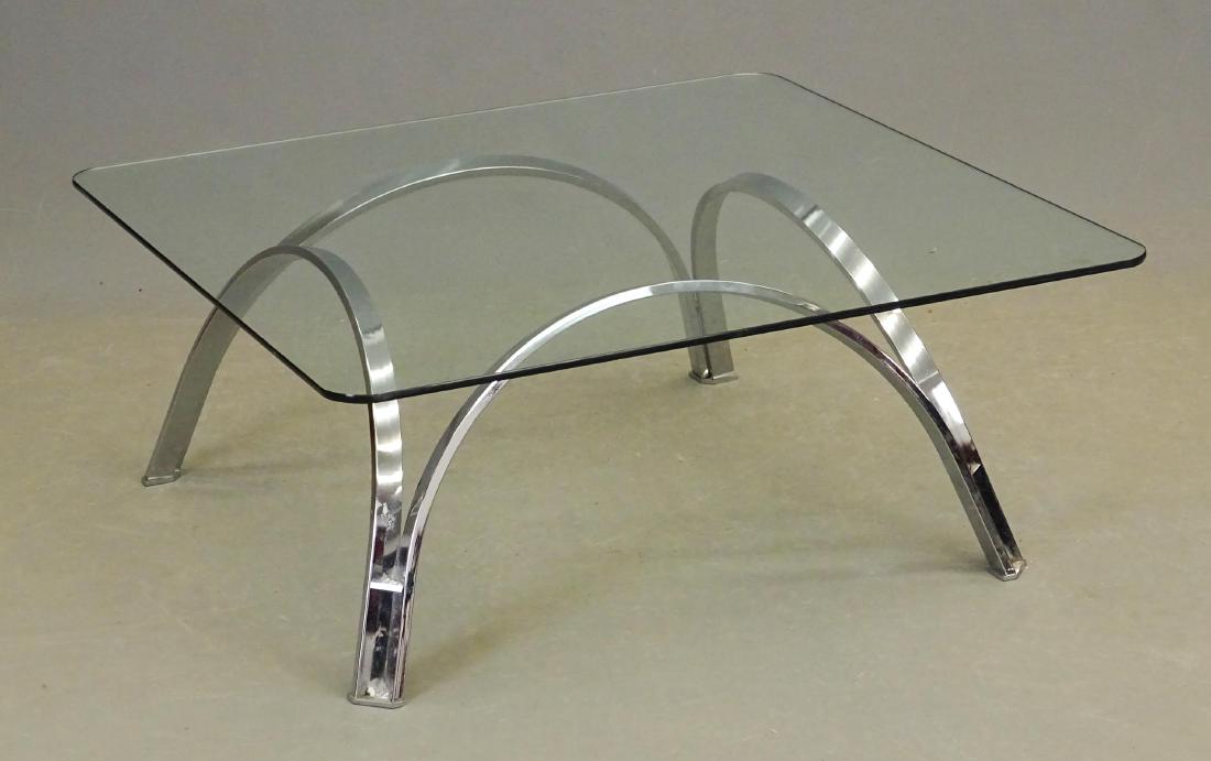 Chrome And Glass Coffee Table (1 of 2)