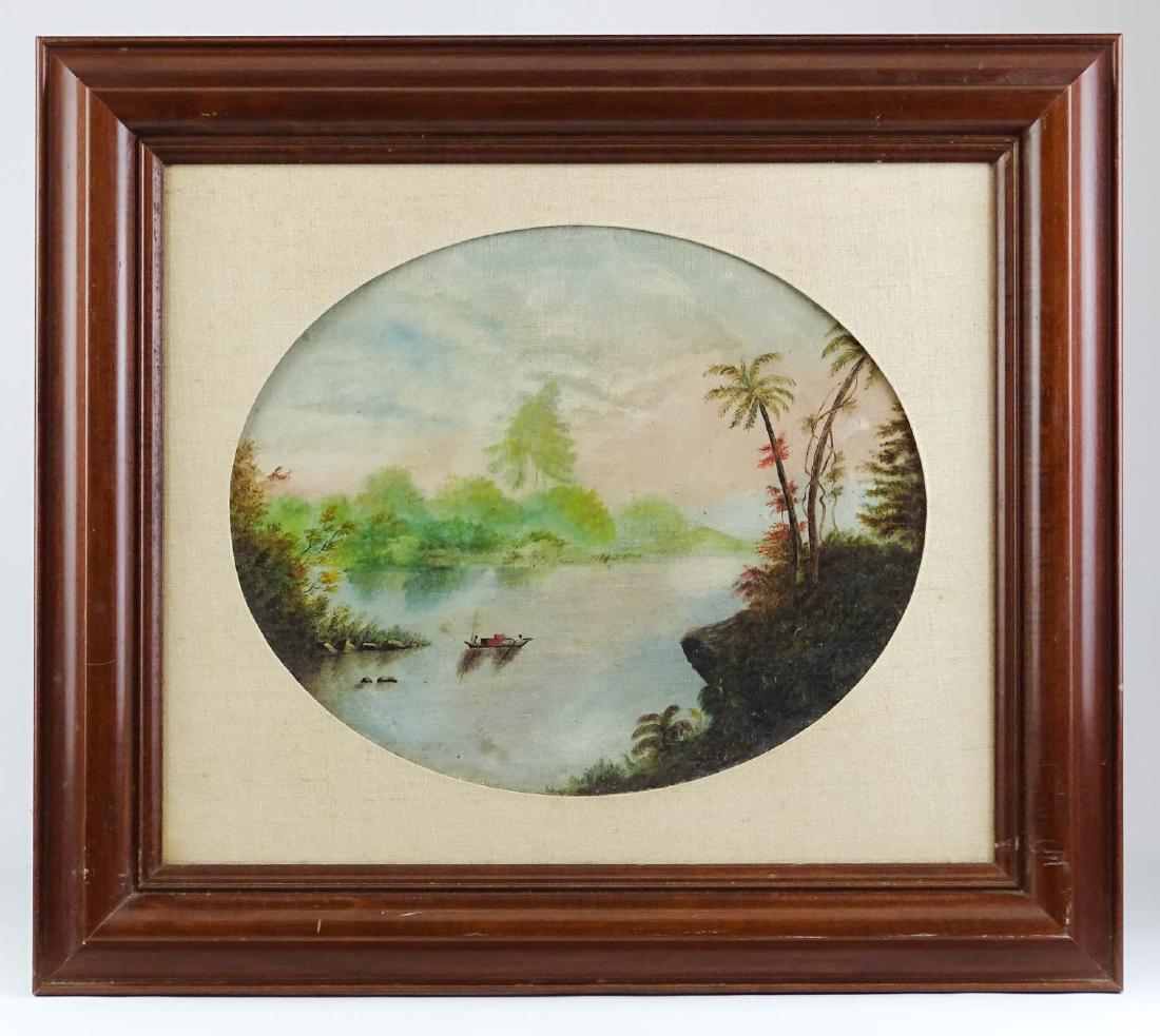 19th c. Primitive Landscape (1 of 3)