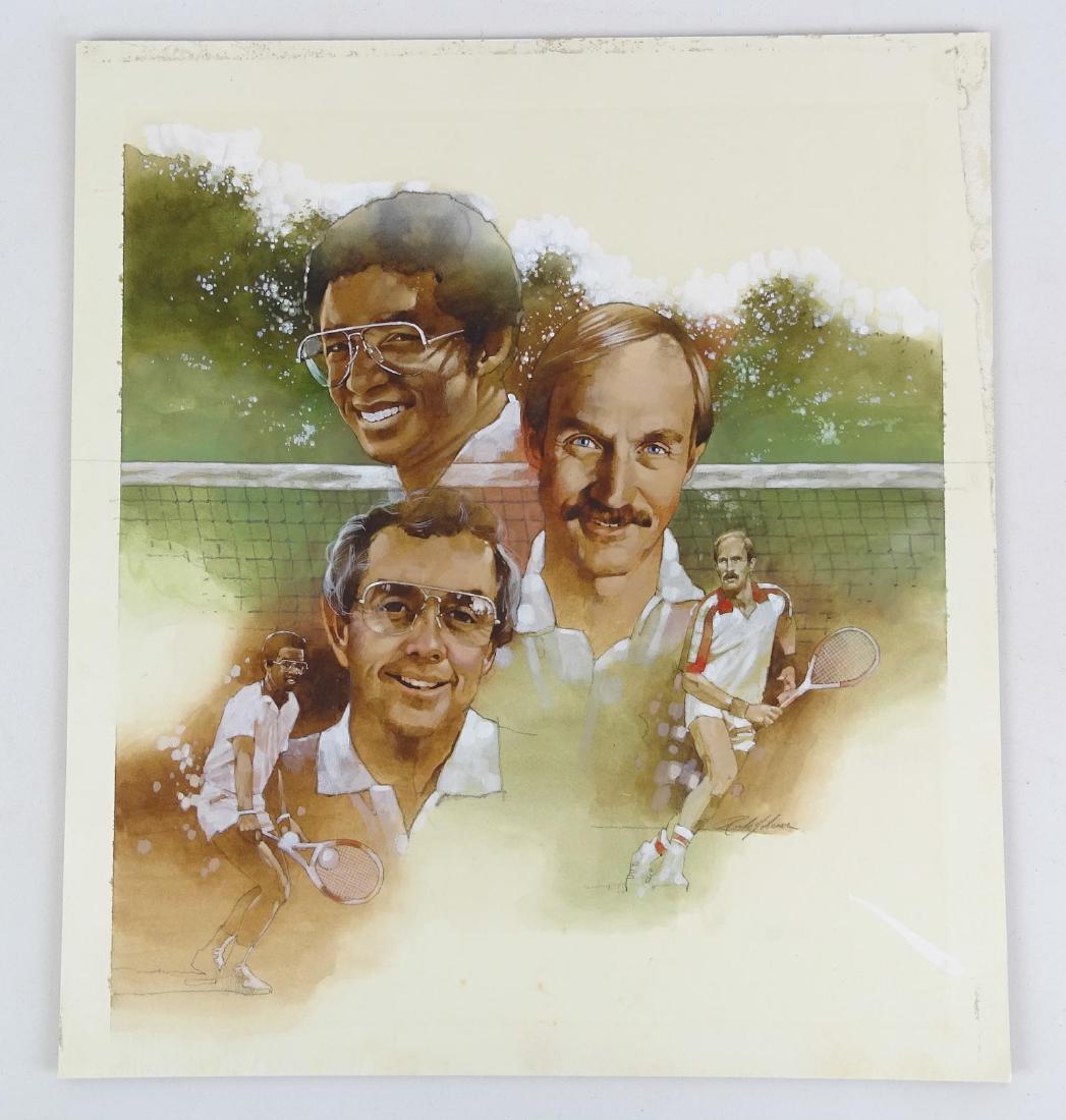 Illustration Artwork, Tennis, Arthur Ashe (1 of 3)