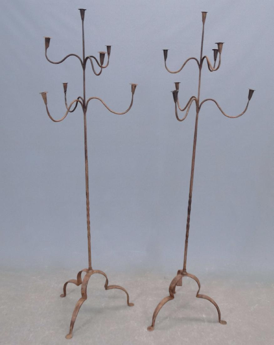 Pair Iron Floor Standards (1 of 5)