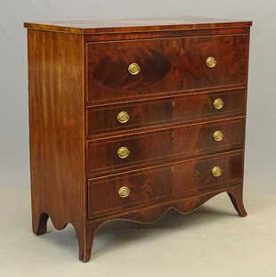 Vintage Chests Of Drawers Commodes For Antique Mahogany Federal Inlaid Chest