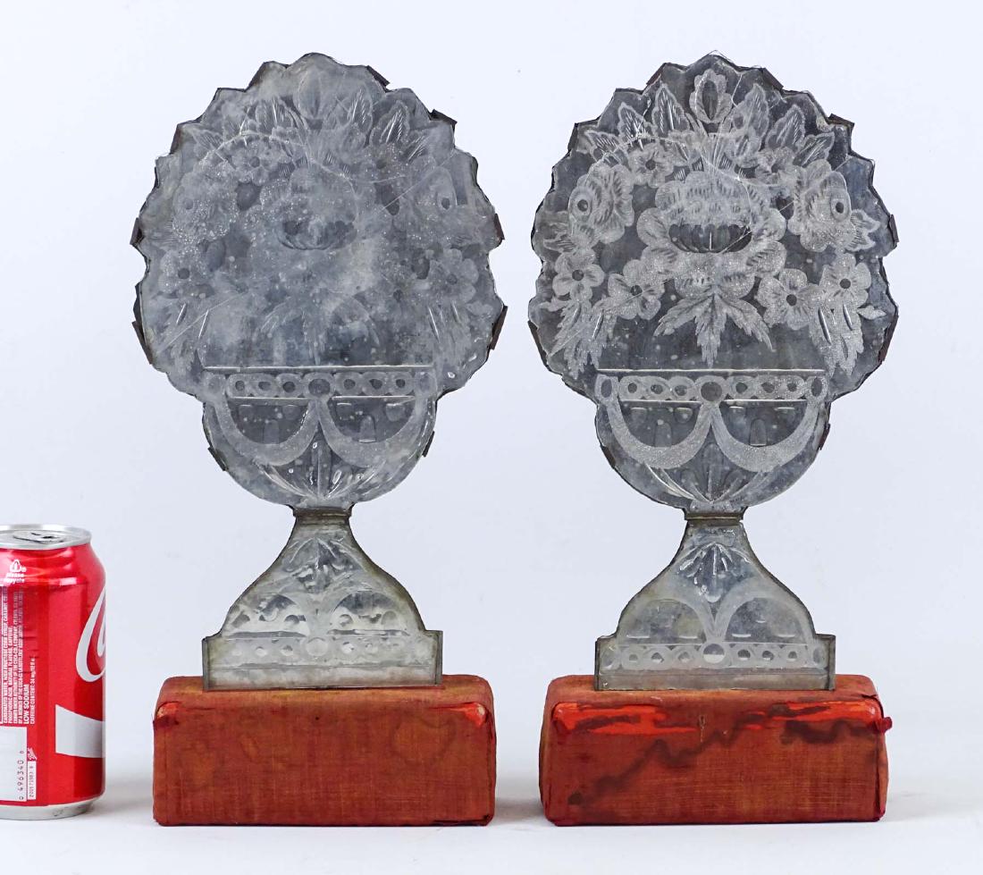 Pair Early Reflector Sconce Mantel Ornaments (1 of 5)