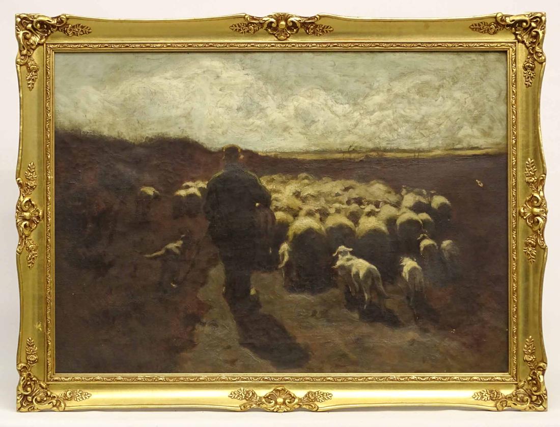 19th c. Barbizon School, Sheep In Landscape (1 of 5)