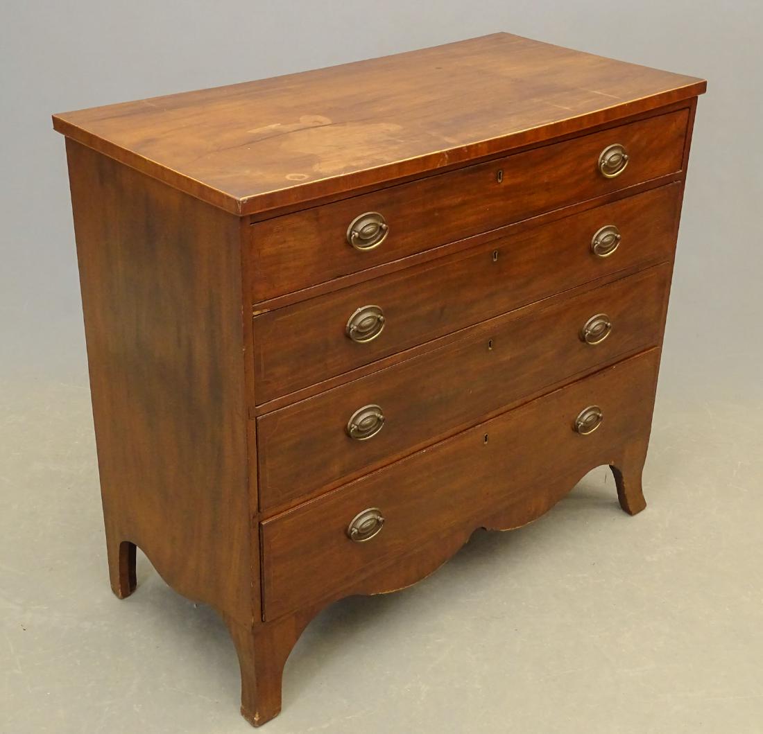 19th c. Mahogany Federal Chest Of Drawers (1 of 8)