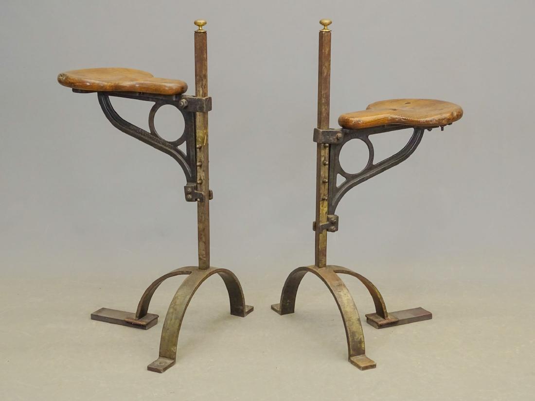 Pair English Industrial Stools (1 of 6)