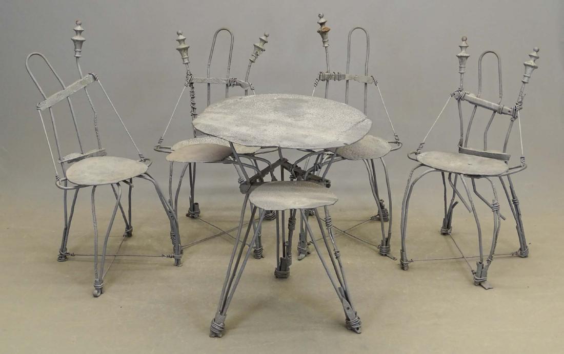 Folk Art Table & (4) Chairs (1 of 13)
