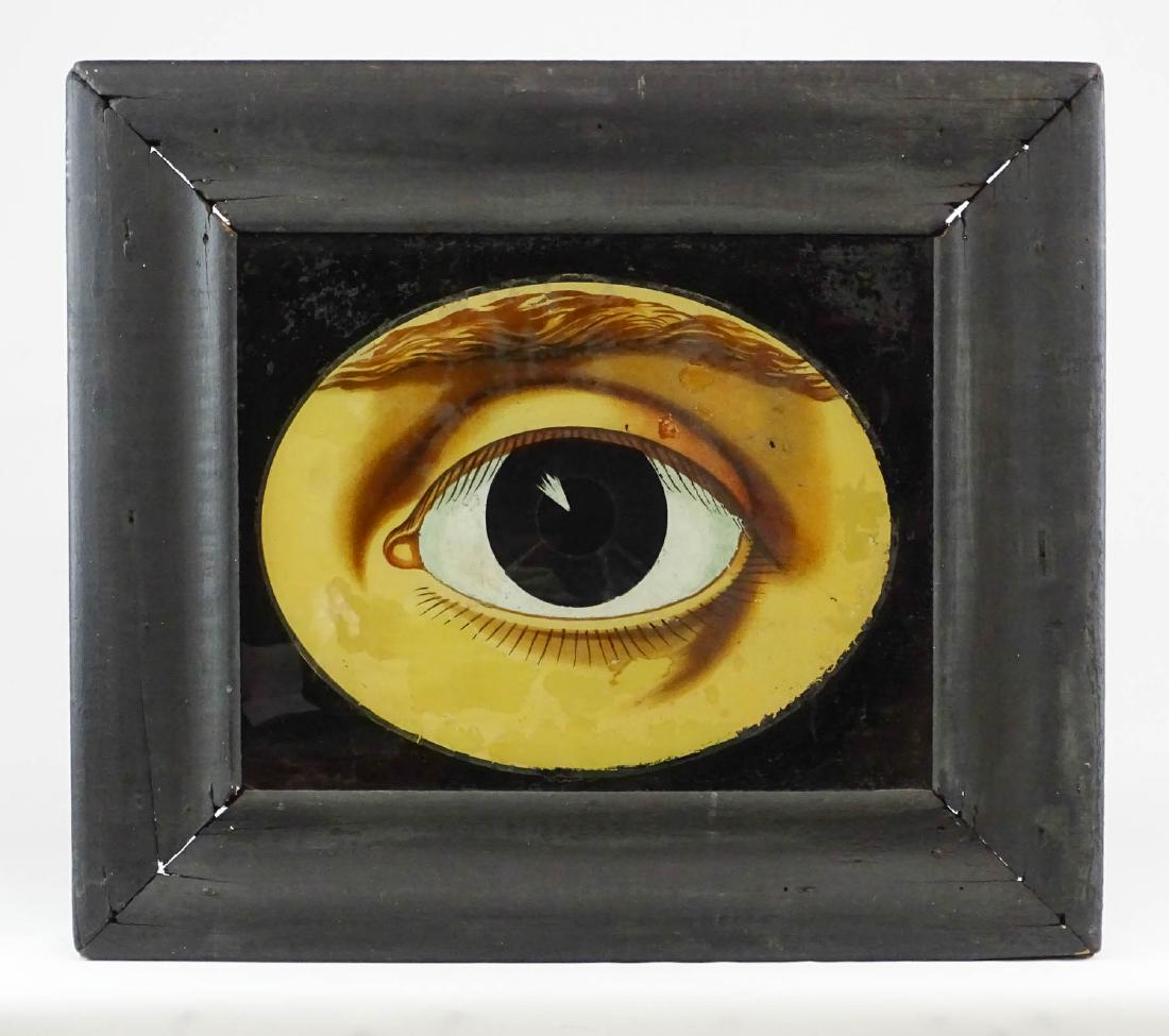 19th c. Reverse Painted Opticians Sign (1 of 2)