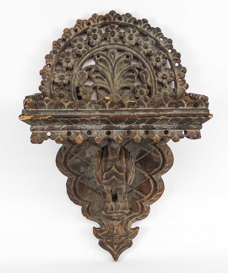Carved Wooden Shelf (1 of 3)