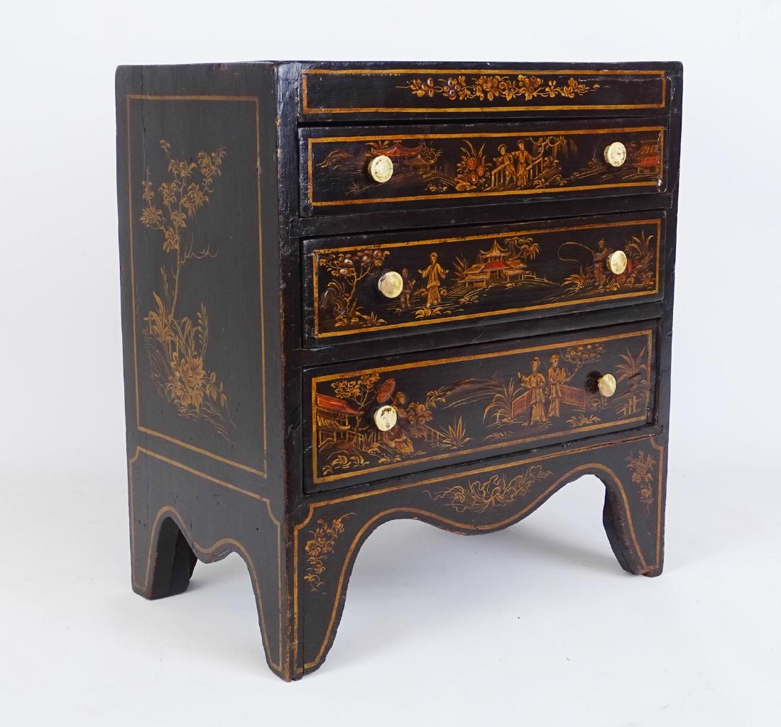 19th c. Japanned Spice Chest (1 of 4)