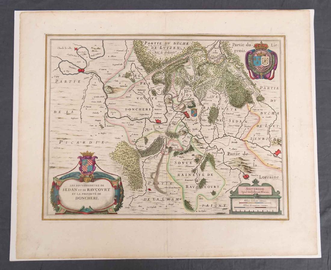 Blaeu Early Map Sedan Northern France (1 of 3)