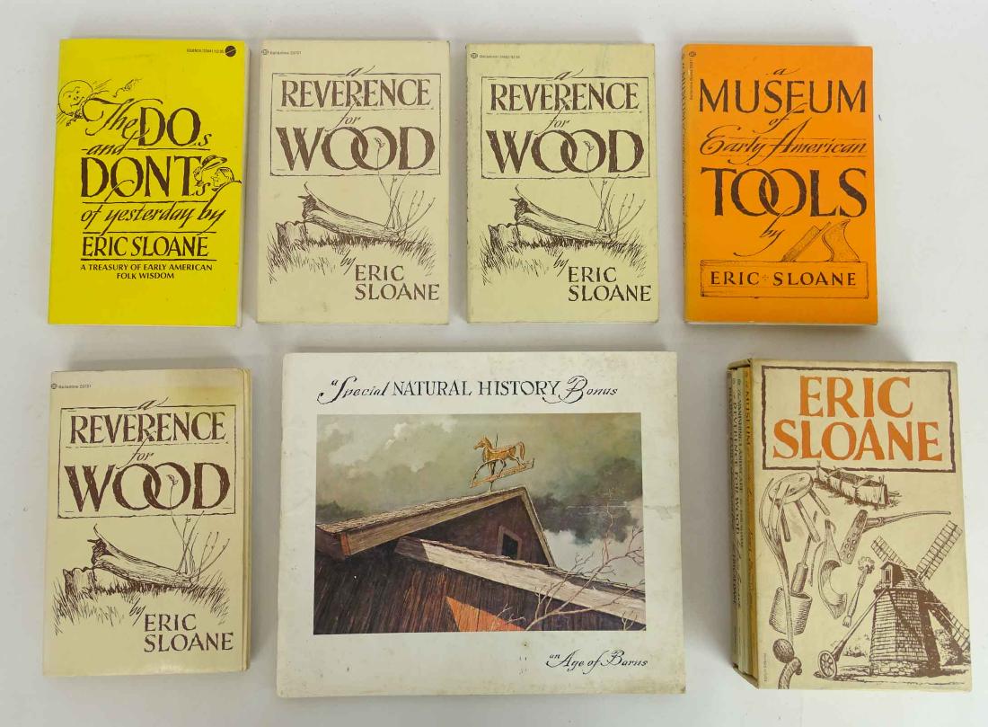 Eric Sloane Book Lot: Lot including cased set of (4) Eric Sloane books and (6) loose books.