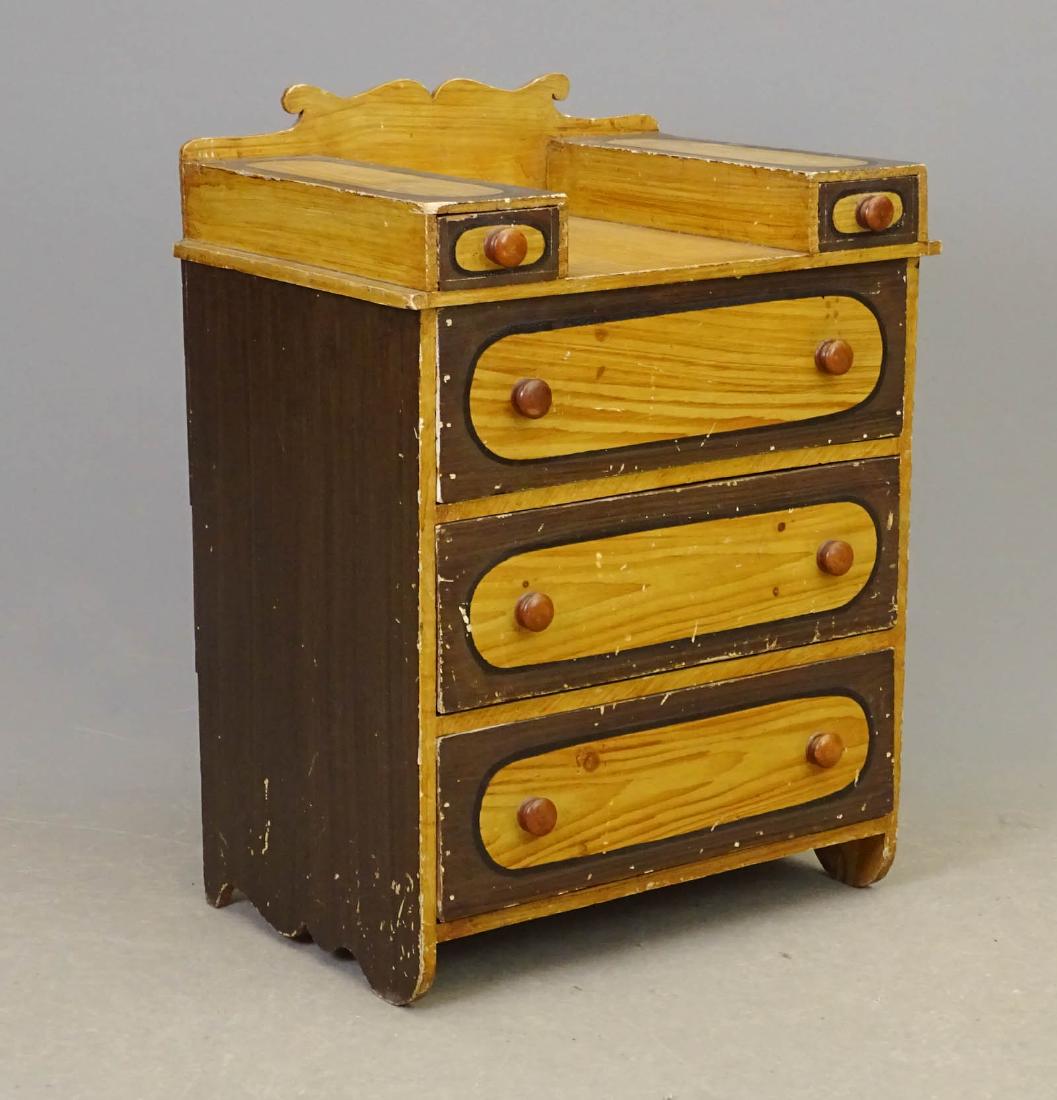 19th c. Painted Child's Chest Of Drawers (1 of 4)