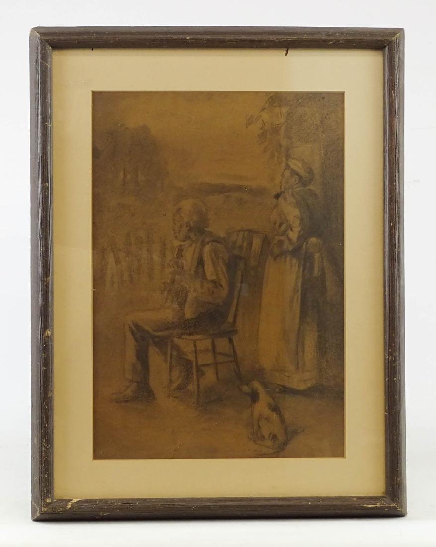 American School, Charcoal Drawing (1 of 4)