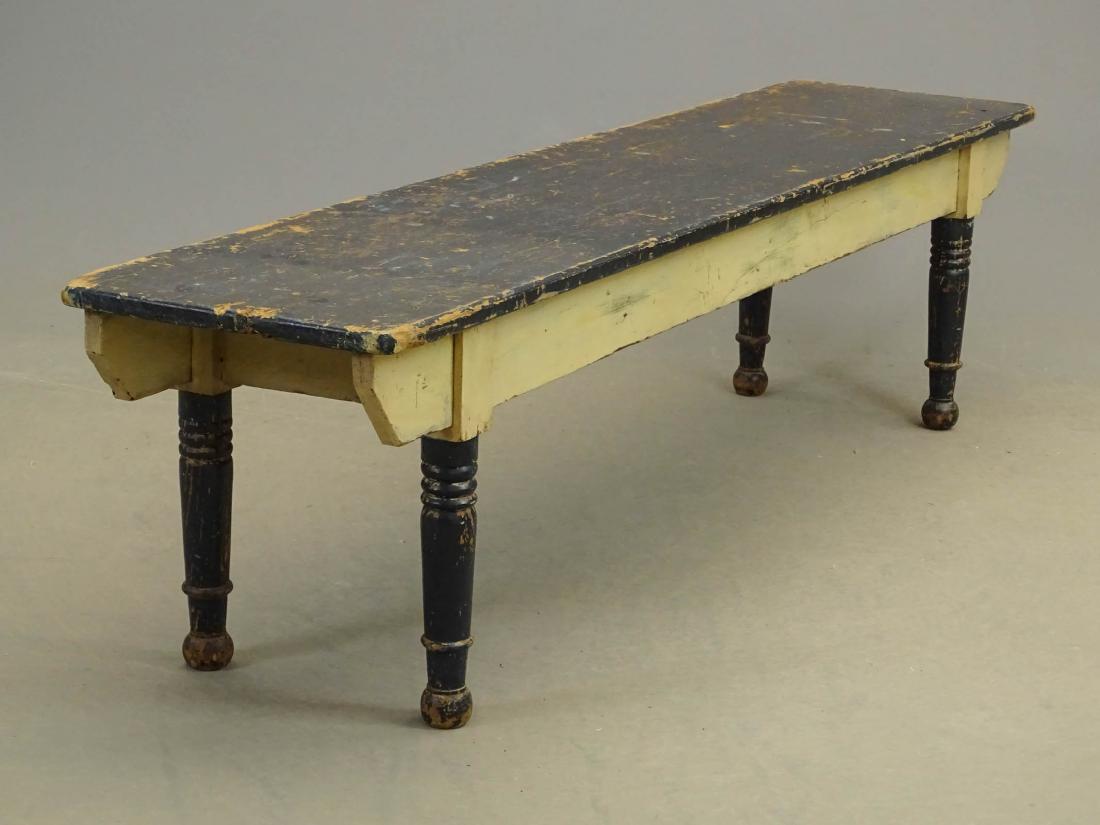 19th c. Low Bench In Original Paint (1 of 3)