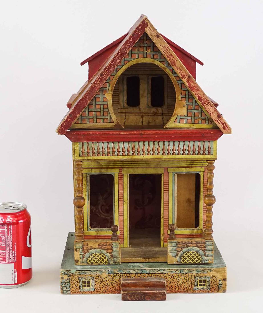 Early Paper Litho & Wood Toy House (1 of 4)