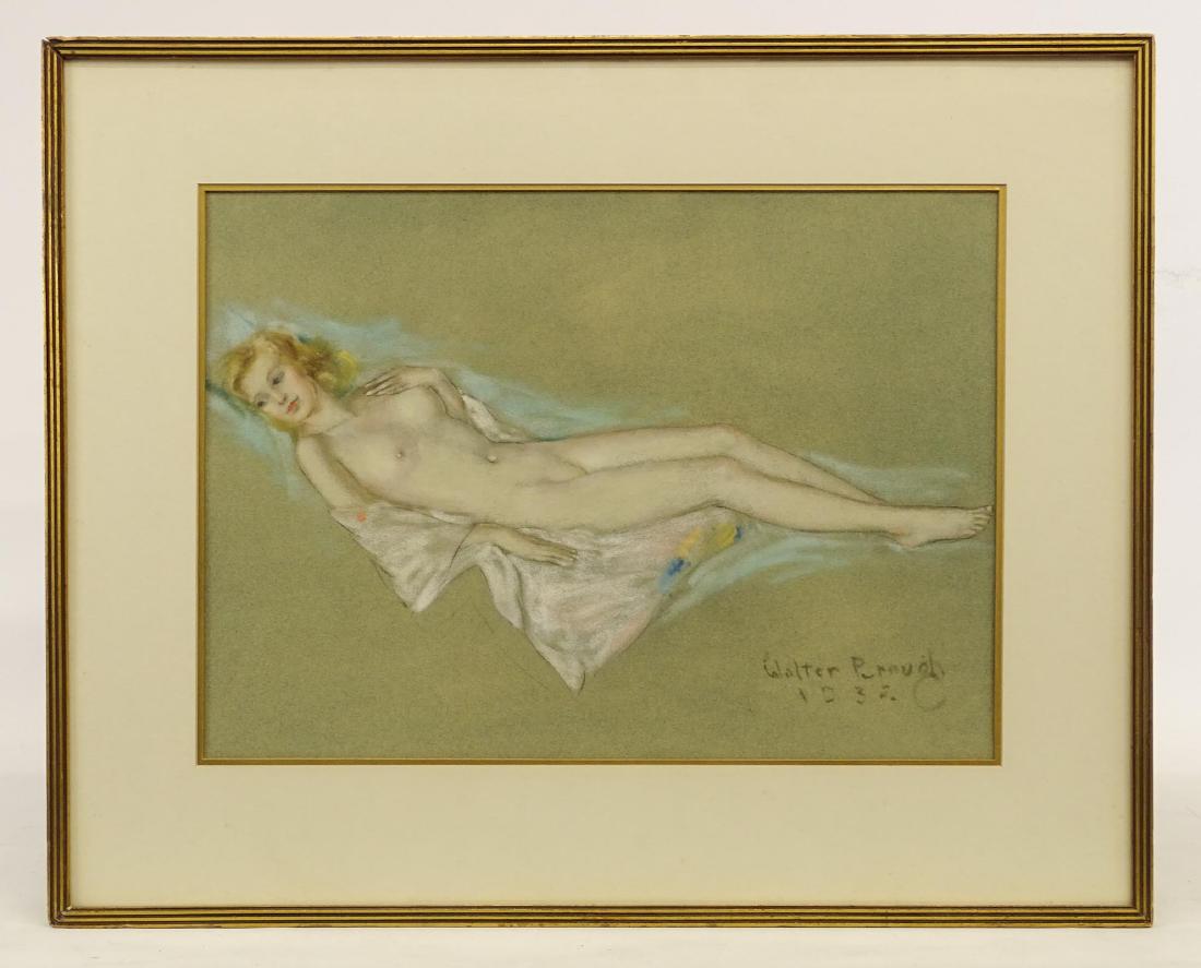 Walter Brough (1890-1978): Walter Brough (Ohio 189-1978), reclining woman, pastel. Signed and dated 1932 LRC. Sight 13 1/2" x 18 1/2".