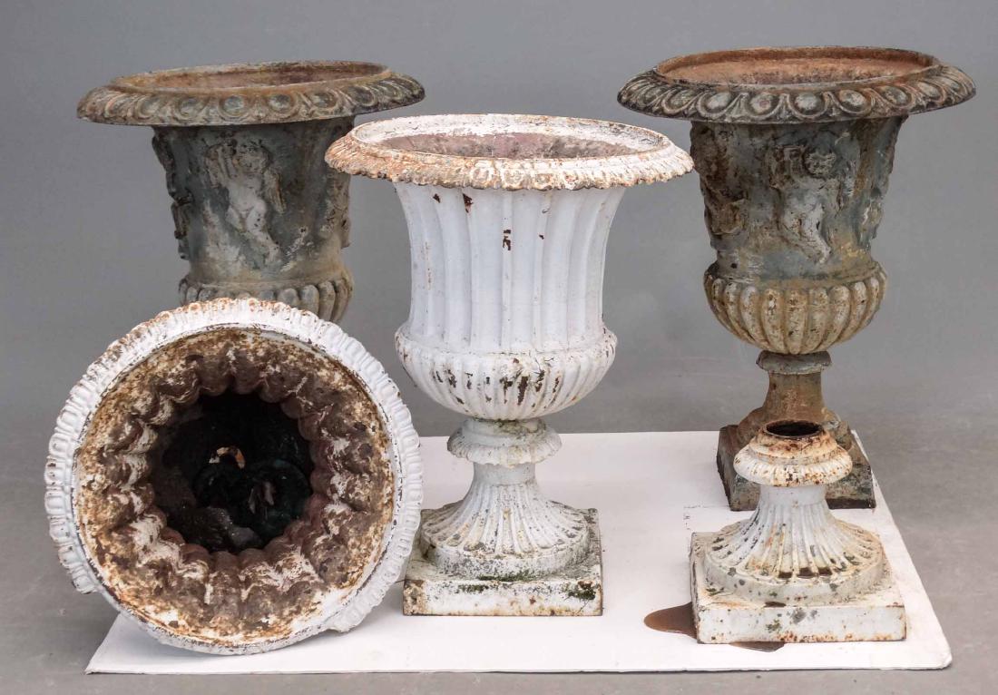 Pair Cast Iron Urns (1 of 4)
