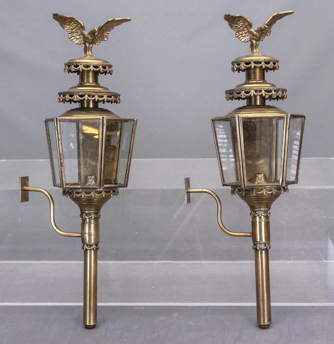 Pair Brass Coach Lamps (1 of 5)