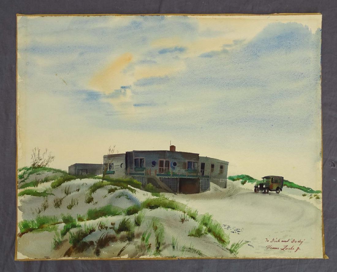 Fire Island Beach Watercolor (1 of 3)