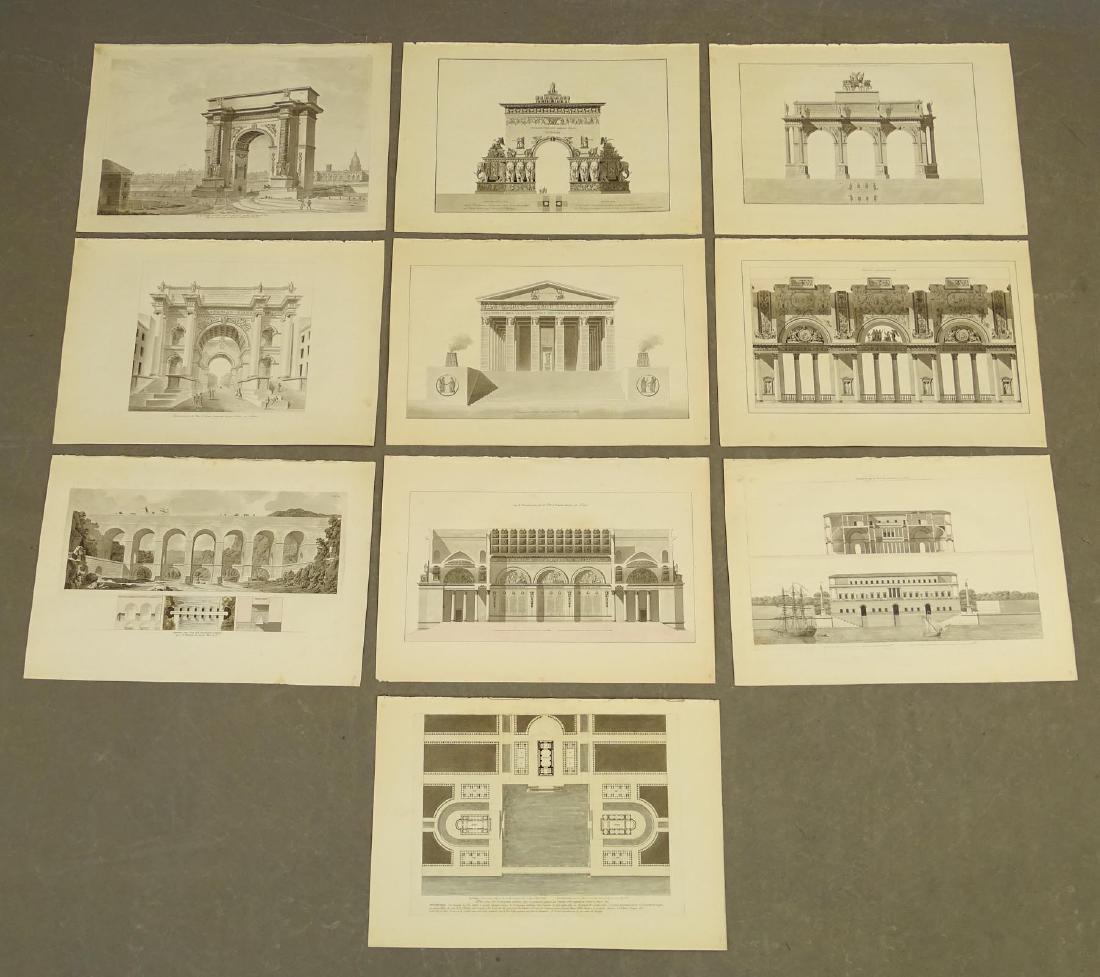 French Architectural Antique Prints (10) (1 of 11)
