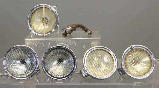Misc. Lot: Lot (2) pairs of Cowl lamps with spare parts.