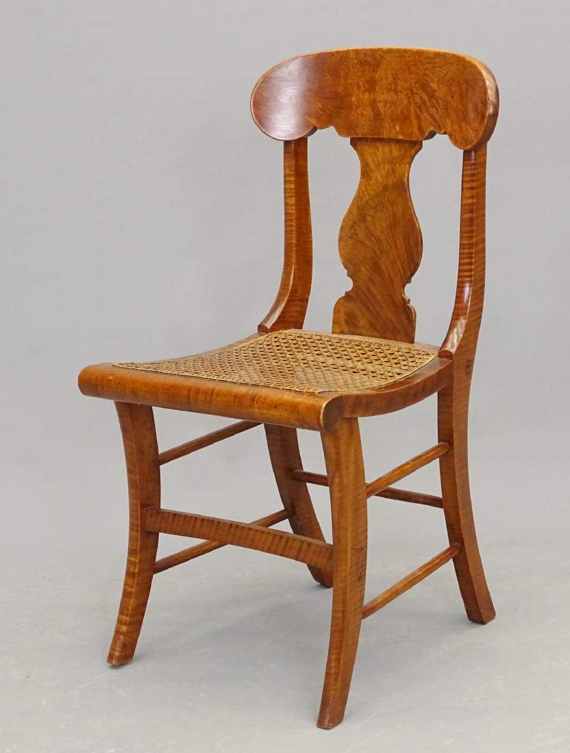 19th c. Tiger Maple Side Chair (1 of 4)