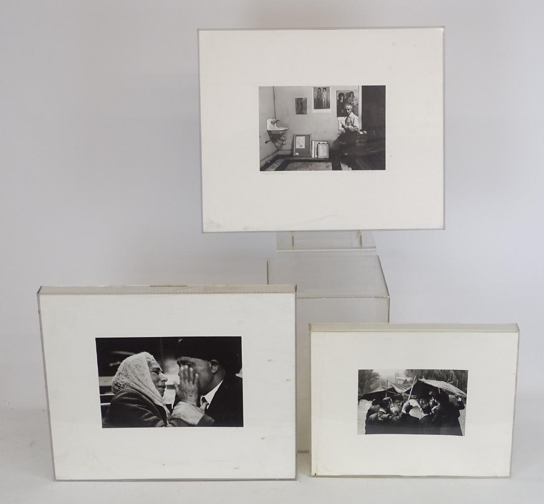 Sherry Suris (20th Century): Sherry Suris (20th Century), (3) photographs. 6" x 9". "Raphael Soyer" and pair of genre subjects. 1972 and 74.