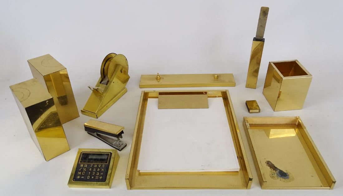 Desk Set: Multi-piece C. 1980's desk set.