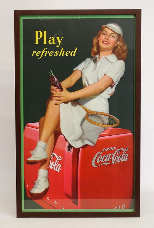 Vintage Coca Cola Advertising Poster Jun 22 2019 Copake Auction Inc In Ny