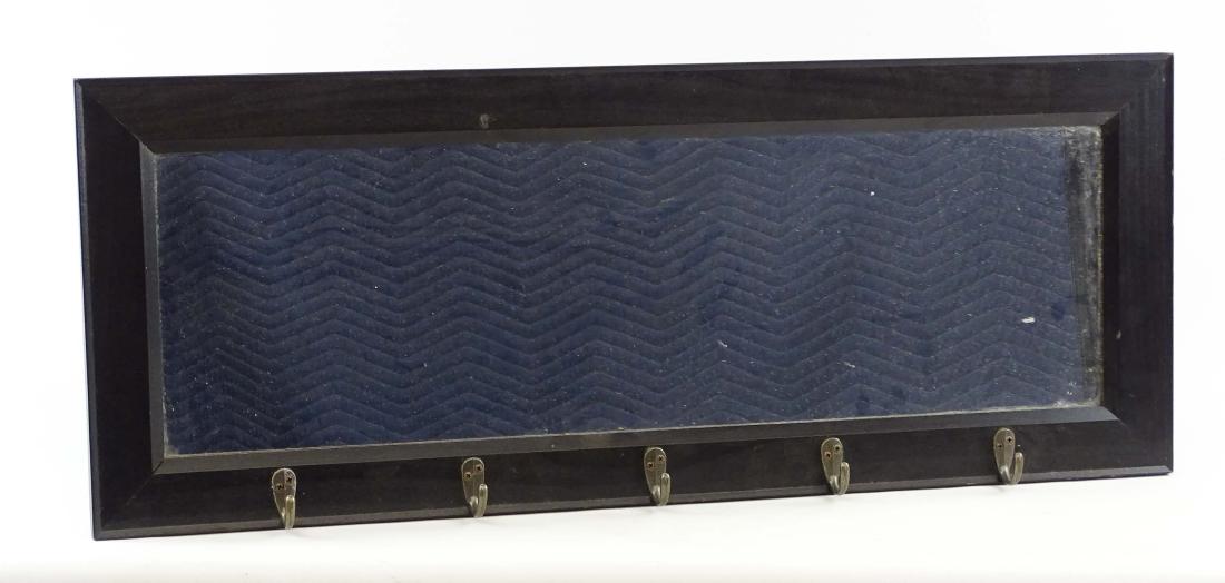 Mirror With Coat Hooks: Wall mirror with coat hooks. 36 1/4" x 14 1/4".