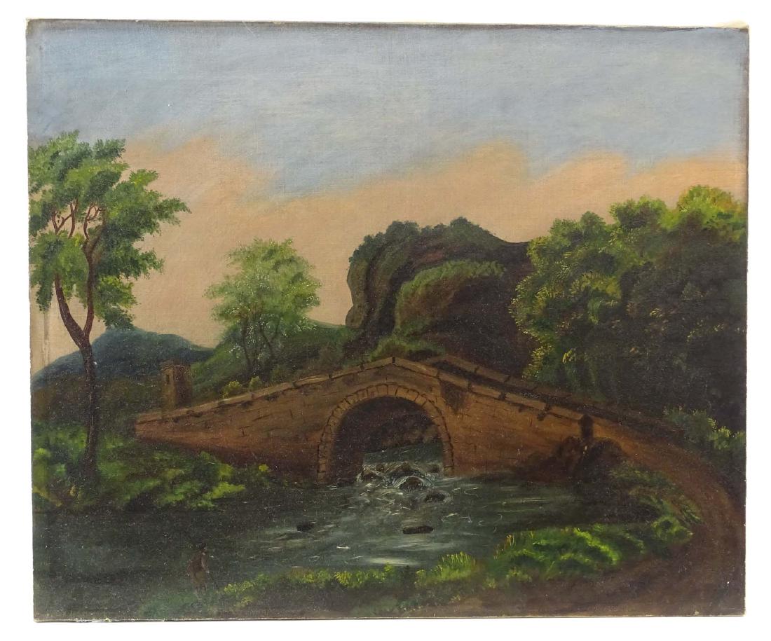 Painting, Bridge & River Scene (1 of 3)