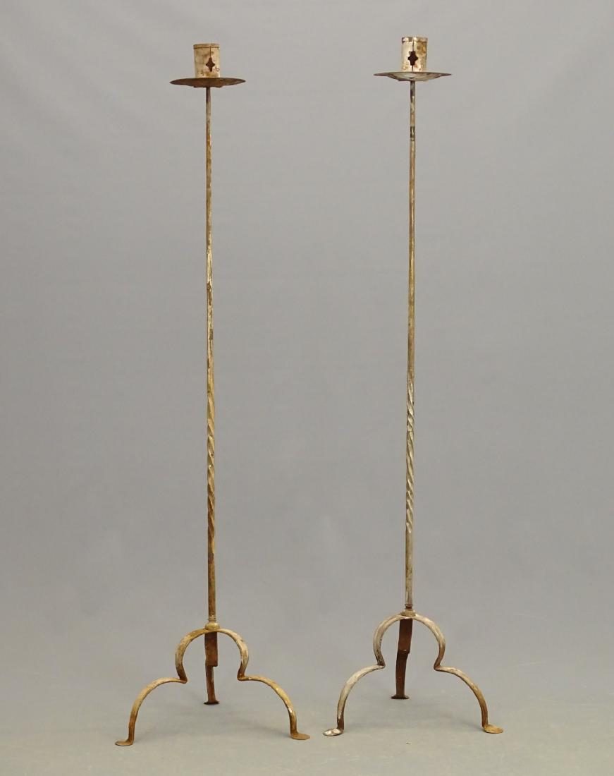 Pair Iron Floor Standards (1 of 5)