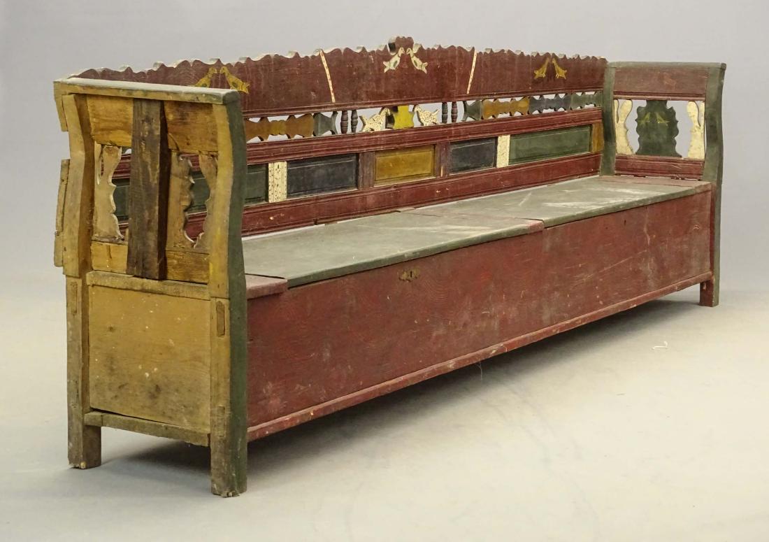 19th c. Lift Seat Long Bench (1 of 4)