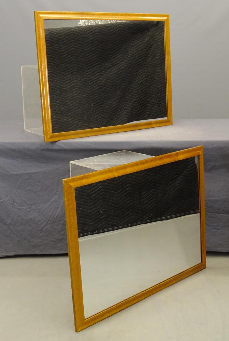 Pair Mirrors With Birdseye Maple Frames (1 of 3)
