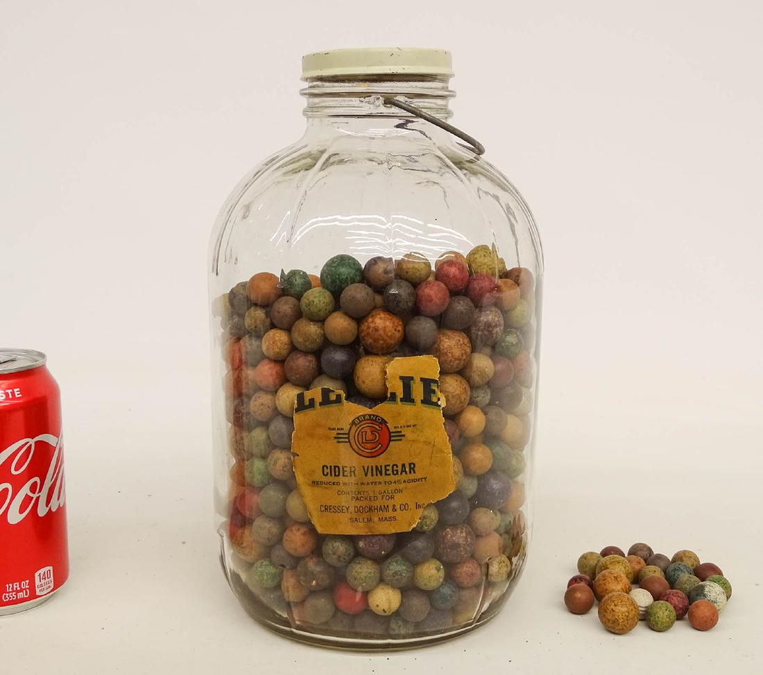 Collection Of Early Marbles In Glass Jar (1 of 4)