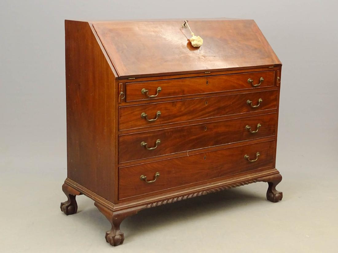 18th c. New York Chippendale Slant Lid Desk (1 of 9)