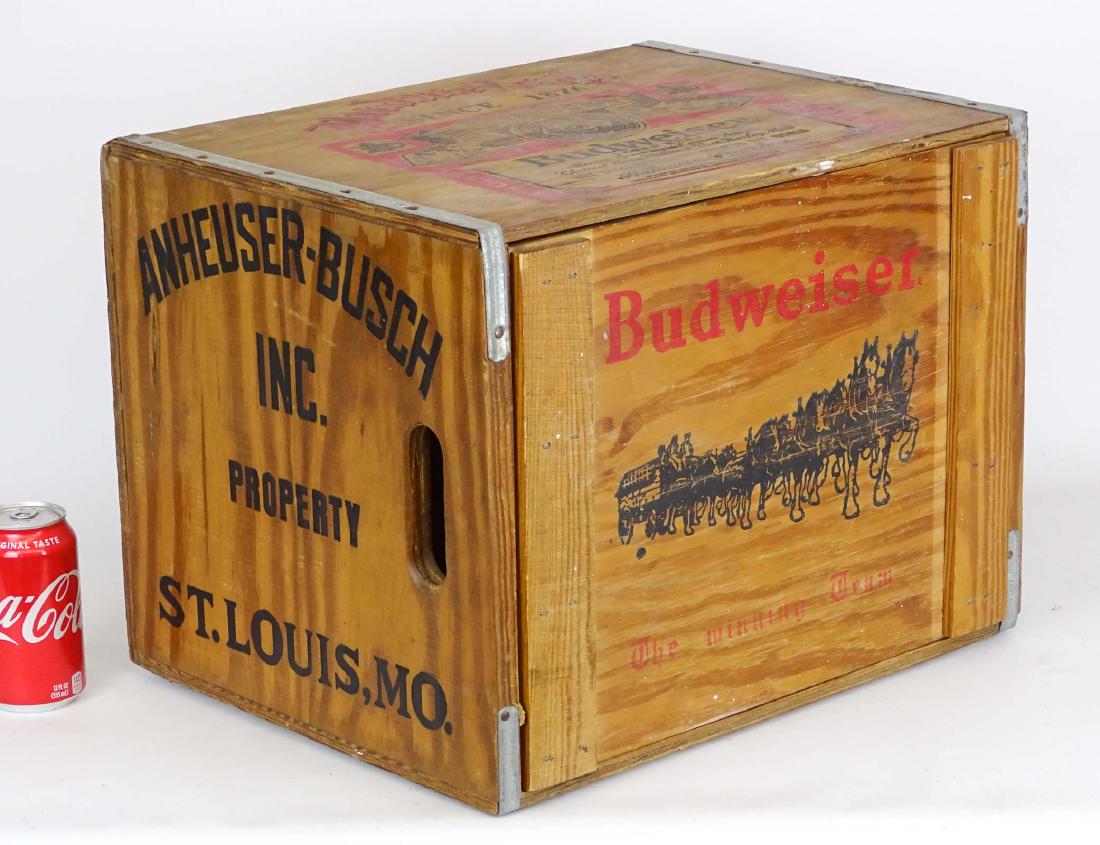 Budweiser Crate: Vintage Budweiser crate. 17 3/4" x 14" x 14" Ht..