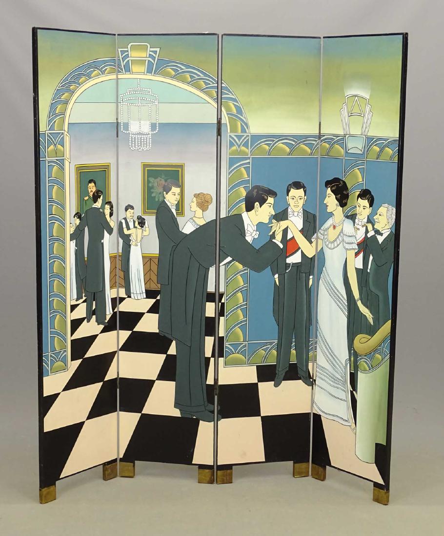 Folding Art Deco Style Screen (1 of 4)