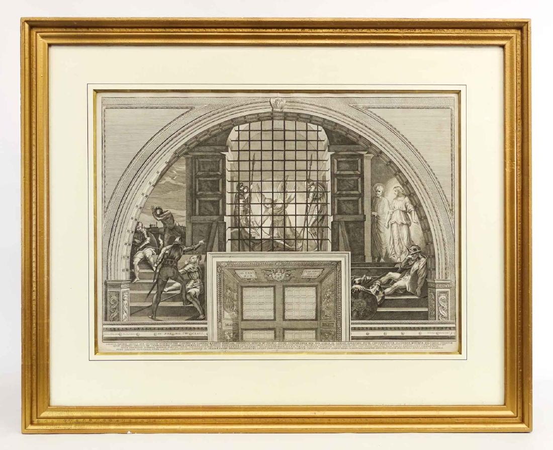 Raphael Antique Architectural Engraving Vatican (1 of 5)