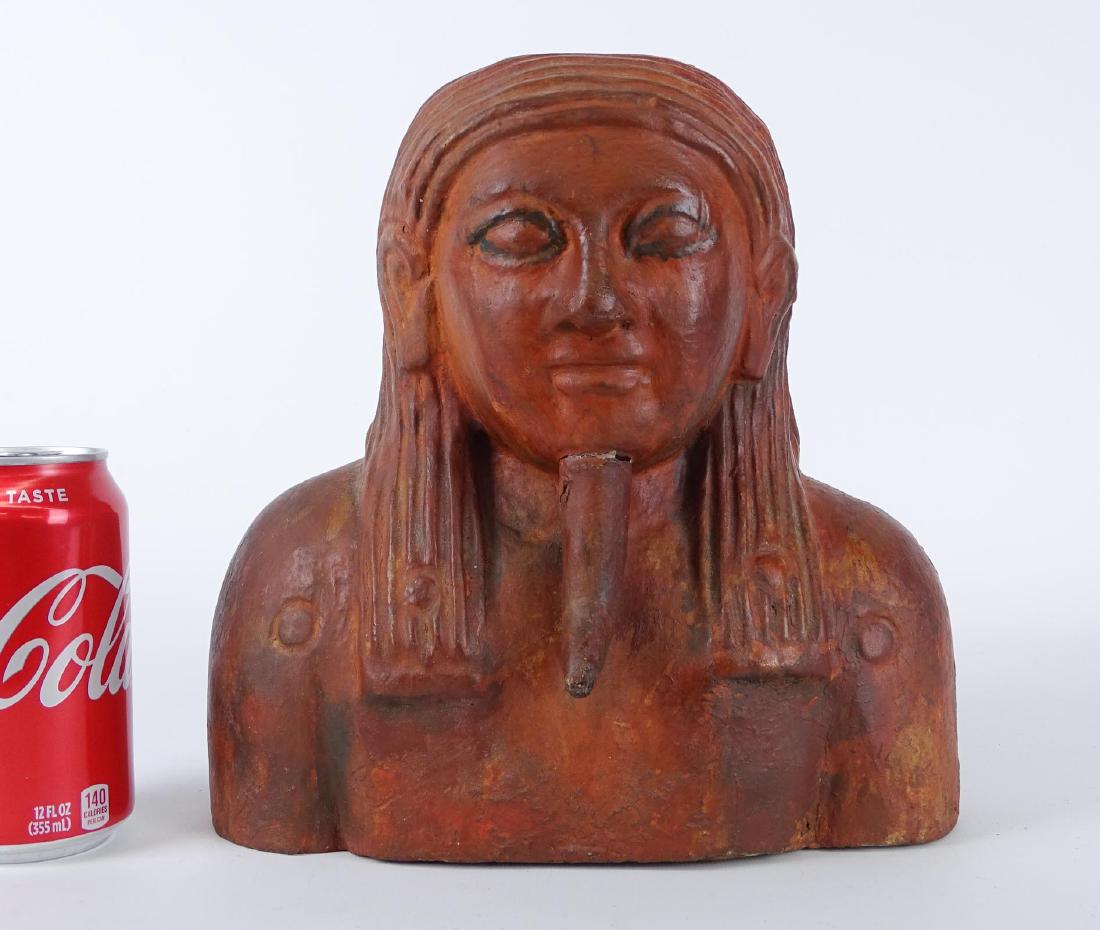 Egyptian Carved Wooden Head (1 of 6)