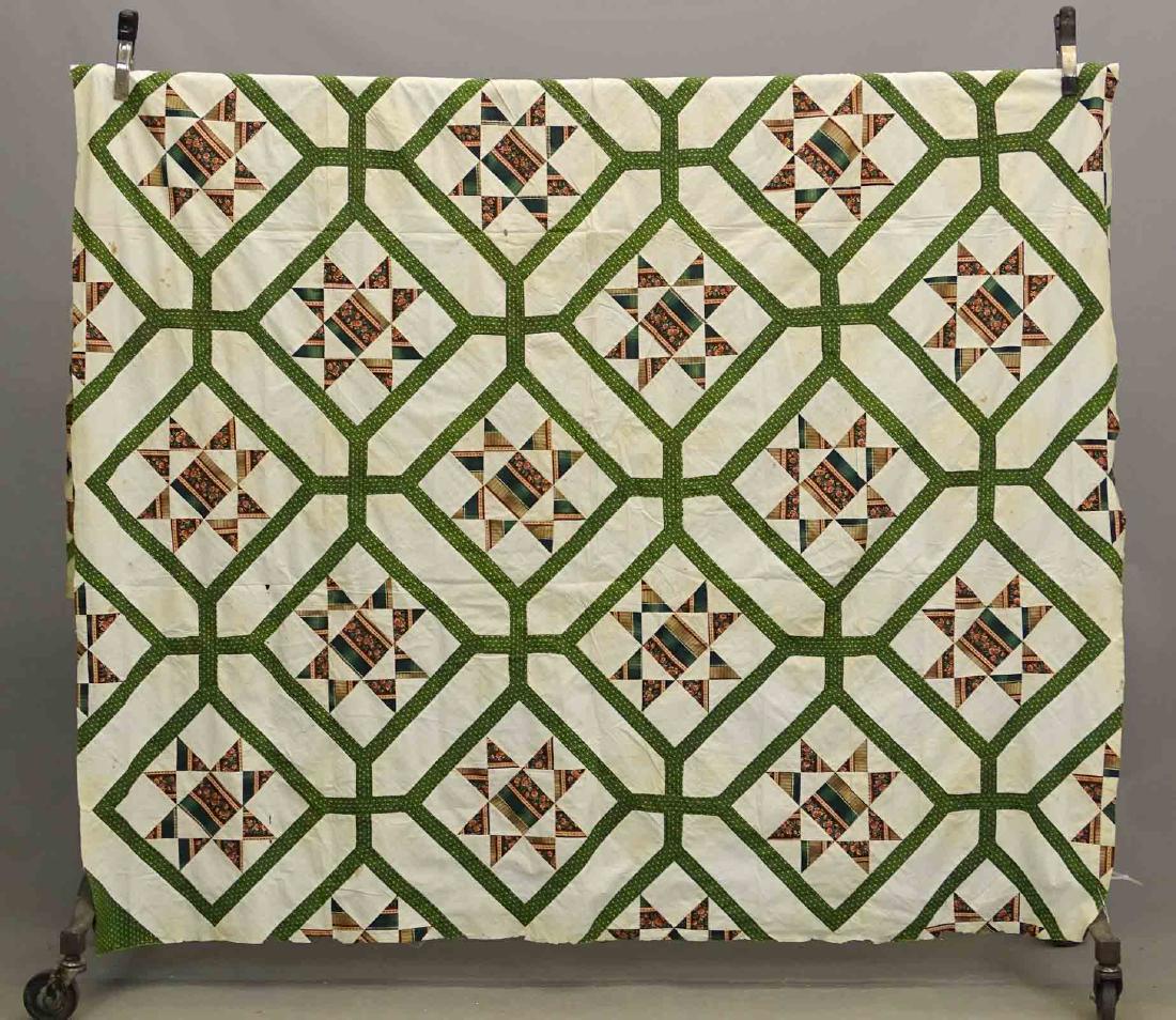 19th c. Quilt Top (1 of 4)