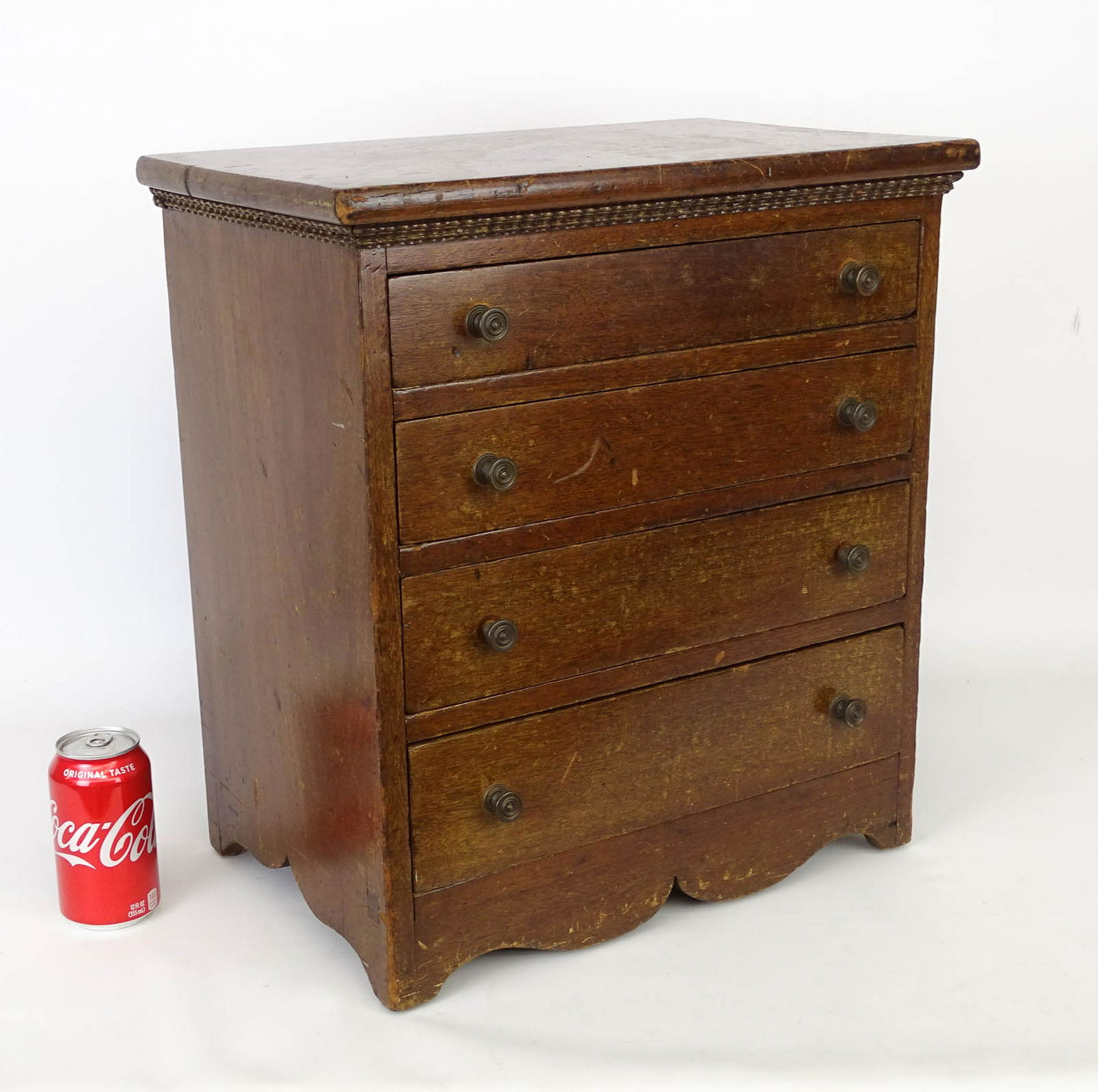 19th c. Miniature Chest Of Drawers (1 of 4)