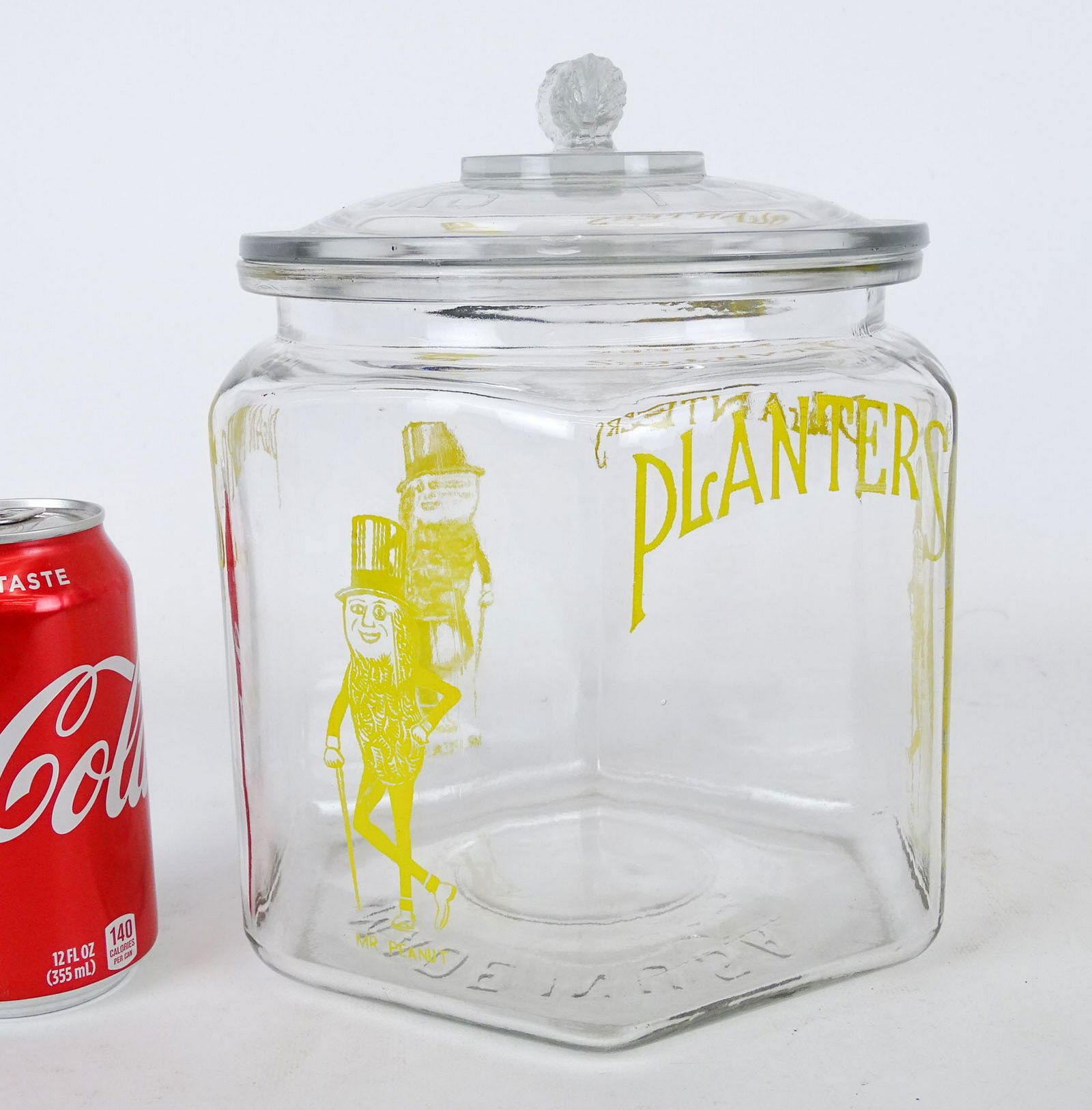 Planters Peanut Jar: 1936 Planters Peanut jar. 8" D., 9 1/2" Ht..
