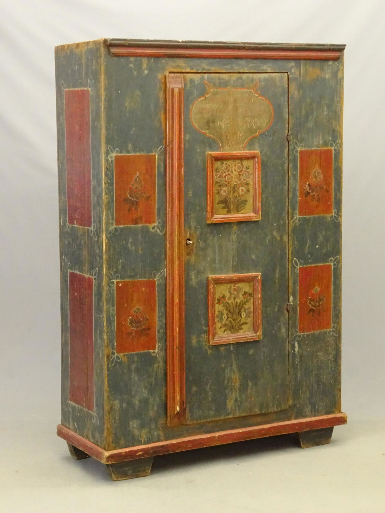 19th c. Paint Decorated Cupoard (1 of 5)